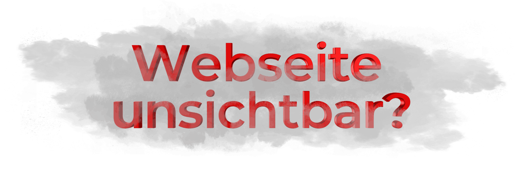 Wolke mit Text "Webseite unsichtbar"
